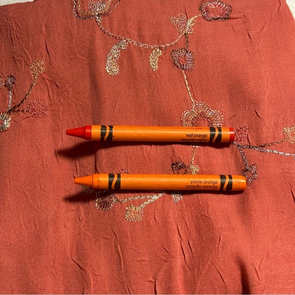 aparenza All overr emb button up top deep peach coral? 3/4 sleeves XL EUC - Picture 5 of 10